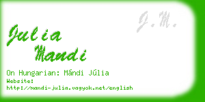 julia mandi business card